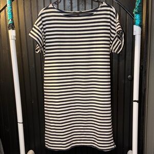J. Crew Navy and White Striped Mini Dress